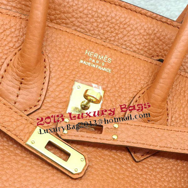 Hermes Birkin 25CM Tote Bag Original Leather H25T Orange Hermes Birkin 25CM Tote Bag Original Leather H25T Orange