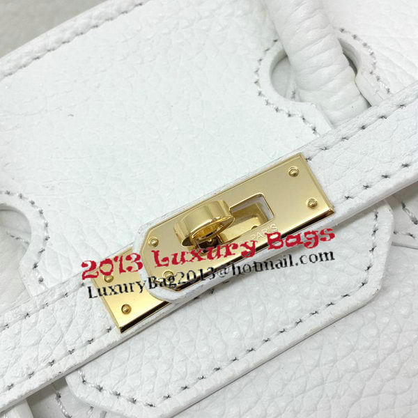 Hermes Birkin 25CM Tote Bag Original Leather H25T White Hermes Birkin 25CM Tote Bag Original Leather H25T White