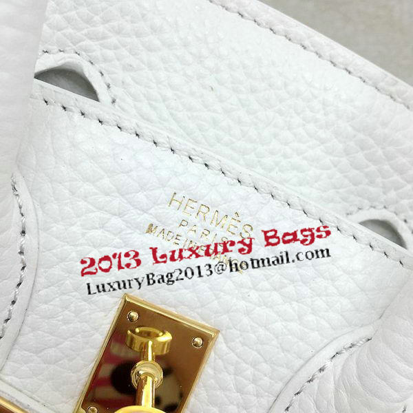 Hermes Birkin 25CM Tote Bag Original Leather H25T White Hermes Birkin 25CM Tote Bag Original Leather H25T White