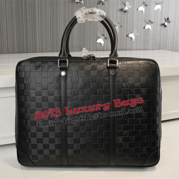 Louis Vuitton Damier Infini Porte-Documents N41146 Black Louis Vuitton Damier Infini Porte-Documents N41146 Black