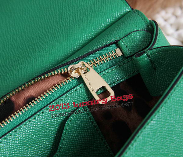 Dolce & Gabbana SICILY Calfskin Tote Bag BB4136 Green Dolce & Gabbana SICILY Calfskin Tote Bag BB4136 Green