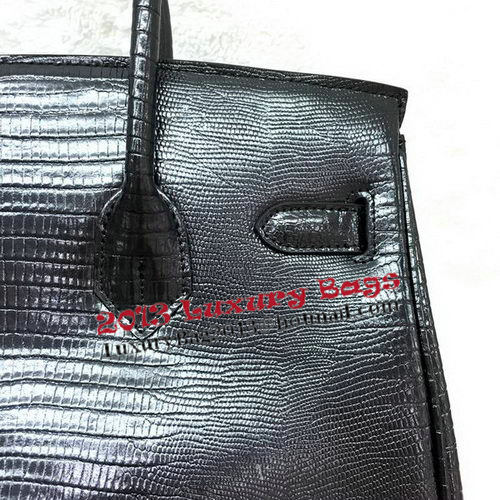 Hermes Birkin 30CM Tote Bags Lizard Leather H30LI Black Hermes Birkin 30CM Tote Bags Lizard Leather H30LI Black