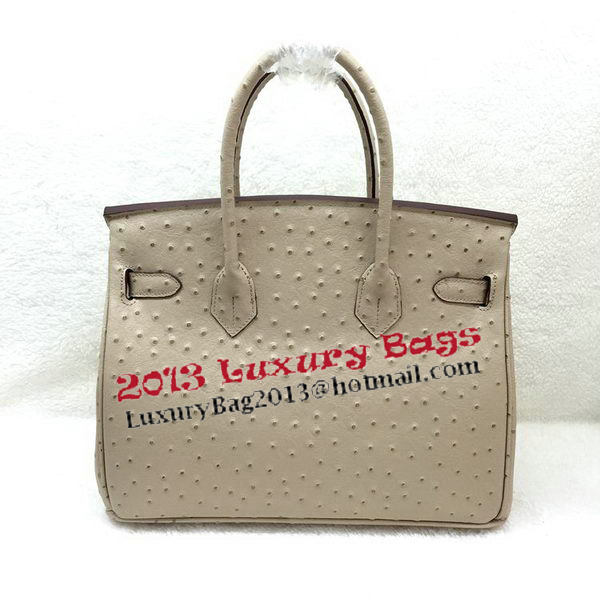 Hermes Birkin 30CM Tote Bags Ostrich Leather H30LI Apricot Hermes Birkin 30CM Tote Bags Ostrich Leather H30LI Apricot