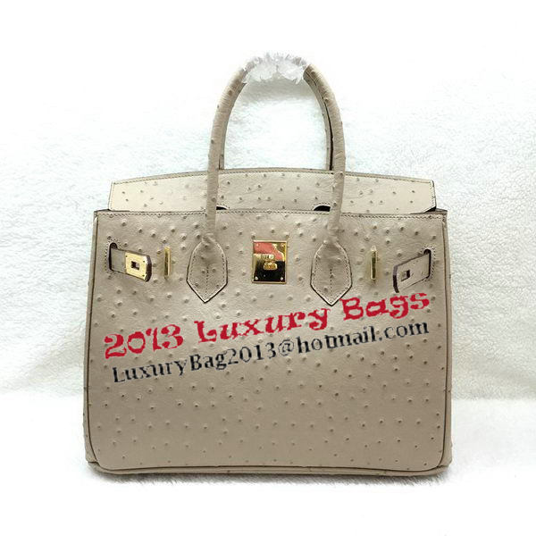 Hermes Birkin 30CM Tote Bags Ostrich Leather H30LI Apricot Hermes Birkin 30CM Tote Bags Ostrich Leather H30LI Apricot