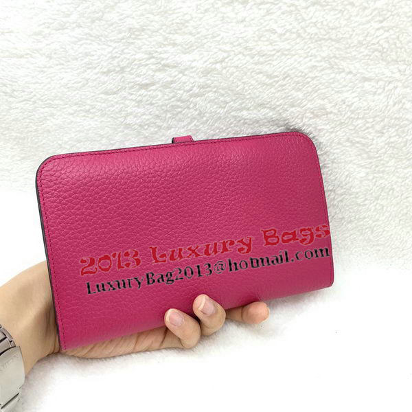 Hermes Dogon Combined Wallet Litchi Leather A508 Rose Hermes Dogon Combined Wallet Litchi Leather A508 Rose