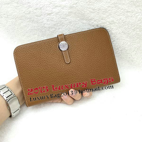 Hermes Dogon Combined Wallet Litchi Leather A508 Wheat Hermes Dogon Combined Wallet Litchi Leather A508 Wheat