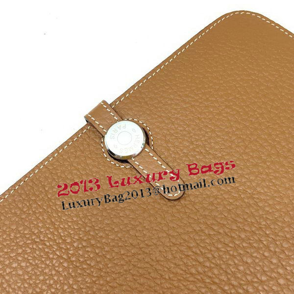 Hermes Dogon Combined Wallet Litchi Leather A508 Wheat Hermes Dogon Combined Wallet Litchi Leather A508 Wheat