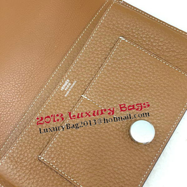 Hermes Dogon Combined Wallet Litchi Leather A508 Wheat Hermes Dogon Combined Wallet Litchi Leather A508 Wheat