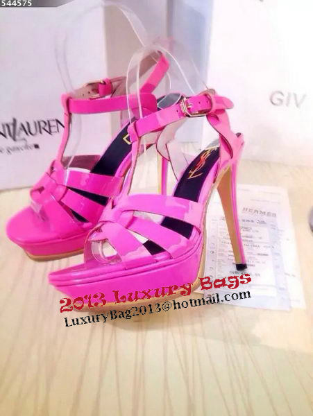 Yves Saint Laurent 130mm Pump Sandals Patent YSL250LWR Rose Yves Saint Laurent 130mm Pump Sandals Patent YSL250LWR Rose