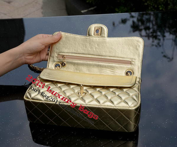 Chanel 2.55 Series Flap Bag Gold Sheepskin Leather A1112 Gold Chanel 2.55 Series Flap Bag Gold Sheepskin Leather A1112 Gold