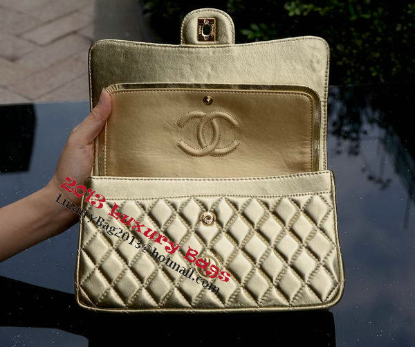 Chanel 2.55 Series Flap Bag Gold Sheepskin Leather A1112 Gold Chanel 2.55 Series Flap Bag Gold Sheepskin Leather A1112 Gold