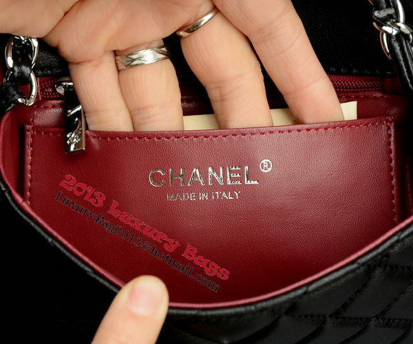 Chanel Classic MINI Flap Bag Black Sheepskin A37585 Silver Chanel Classic MINI Flap Bag Black Sheepskin A37585 Silver