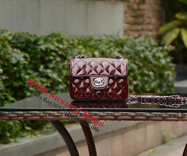 Chanel Classic MINI Flap Bag Royal Patent Leather A1115 Silver Chanel Classic MINI Flap Bag Royal Patent Leather A1115 Silver