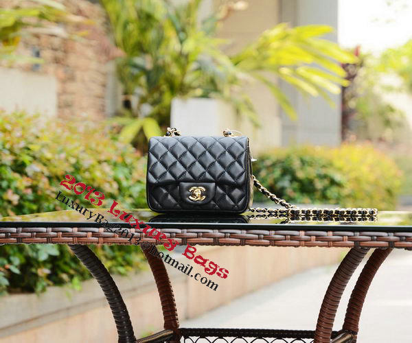 Chanel Classic MINI Flap Bag Sheepskin Leather A1115 Black Chanel Classic MINI Flap Bag Sheepskin Leather A1115 Black