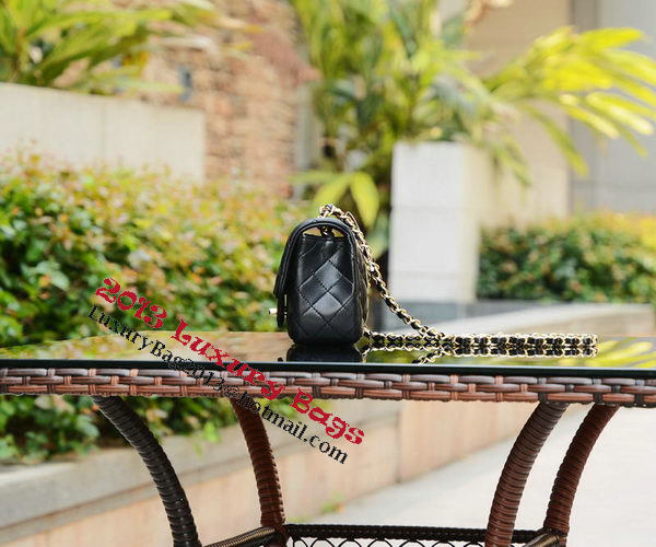Chanel Classic MINI Flap Bag Sheepskin Leather A1115 Black Chanel Classic MINI Flap Bag Sheepskin Leather A1115 Black