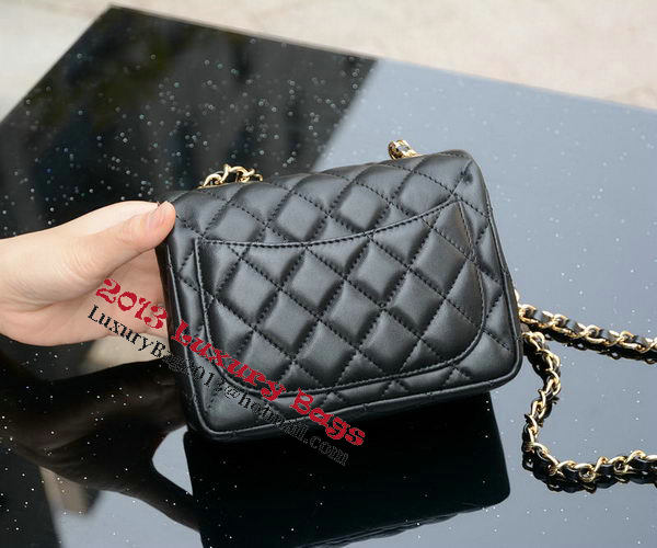Chanel Classic MINI Flap Bag Sheepskin Leather A1115 Black Chanel Classic MINI Flap Bag Sheepskin Leather A1115 Black