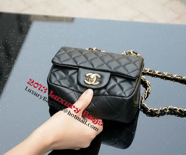 Chanel Classic MINI Flap Bag Sheepskin Leather A1115 Black Chanel Classic MINI Flap Bag Sheepskin Leather A1115 Black