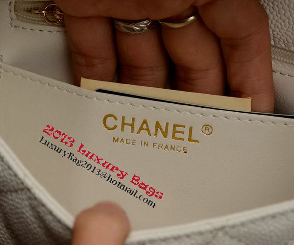 Chanel Classic MINI Flap Bag White Cannage Pattern A1115 Gold Chanel Classic MINI Flap Bag White Cannage Pattern A1115 Gold