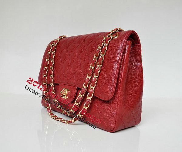 Chanel Jumbo Quilted Classic Flap Bag Burgundy Cannage Patterns A58600 Gold Chanel Jumbo Quilted Classic Flap Bag Burgundy Cannage Patterns A58600 Gold