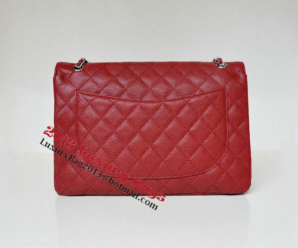 Chanel Maxi Quilted Classic Flap Bag Burgundy Cannage Patterns A58601 Silver Chanel Maxi Quilted Classic Flap Bag Burgundy Cannage Patterns A58601 Silver