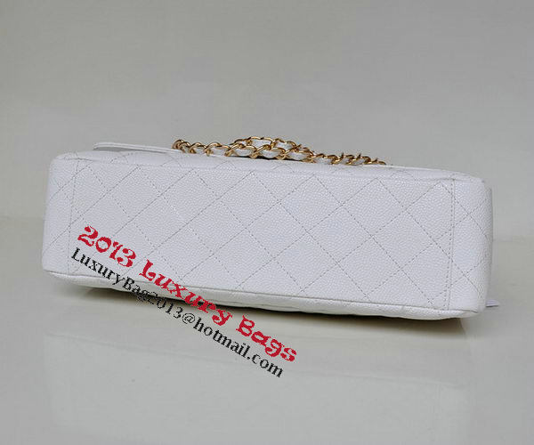 Chanel Maxi Quilted Classic Flap Bag White Cannage Patterns A58601 Gold Chanel Maxi Quilted Classic Flap Bag White Cannage Patterns A58601 Gold