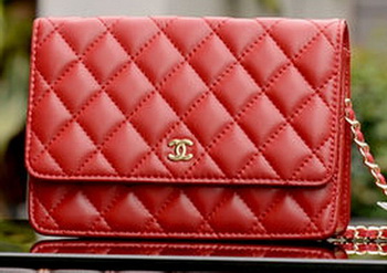 Chanel mini Flap Bag Red Sheepskin Leather A33814 Gold Chanel mini Flap Bag Red Sheepskin Leather A33814 Gold