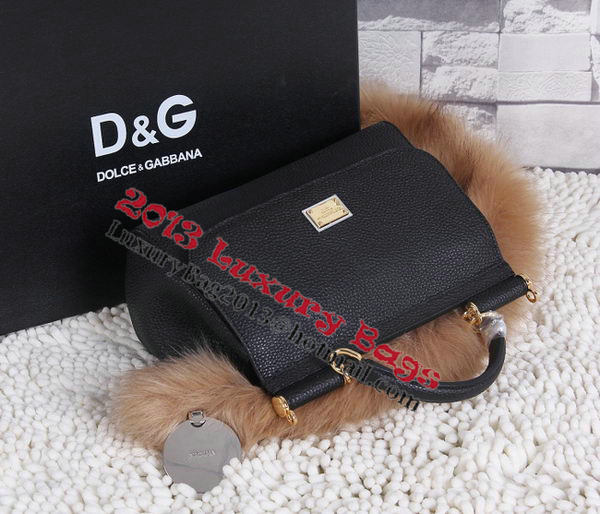 Dolce & Gabbana SICILY Litchi Leather Tote Bags BB4136 Dolce & Gabbana SICILY Litchi Leather Tote Bags BB4136