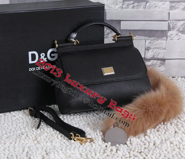 Dolce & Gabbana SICILY Litchi Leather Tote Bags BB4136 Dolce & Gabbana SICILY Litchi Leather Tote Bags BB4136