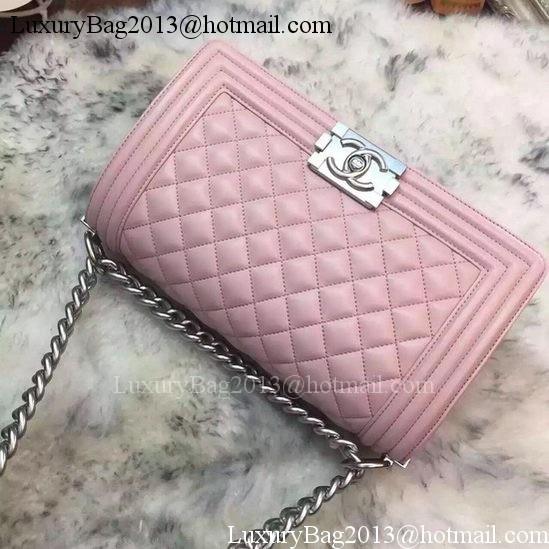 Boy Chanel Flap Shoulder Bag Original Sheepskin A64375 Pink Boy Chanel Flap Shoulder Bag Original Sheepskin A64375 Pink