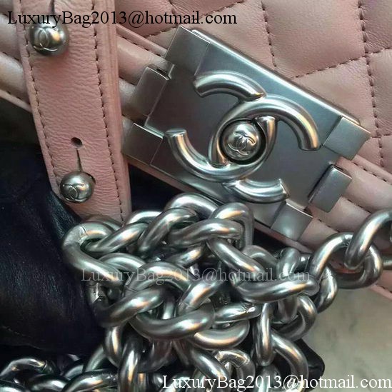 Boy Chanel Flap Shoulder Bag Original Sheepskin A64375 Pink Boy Chanel Flap Shoulder Bag Original Sheepskin A64375 Pink