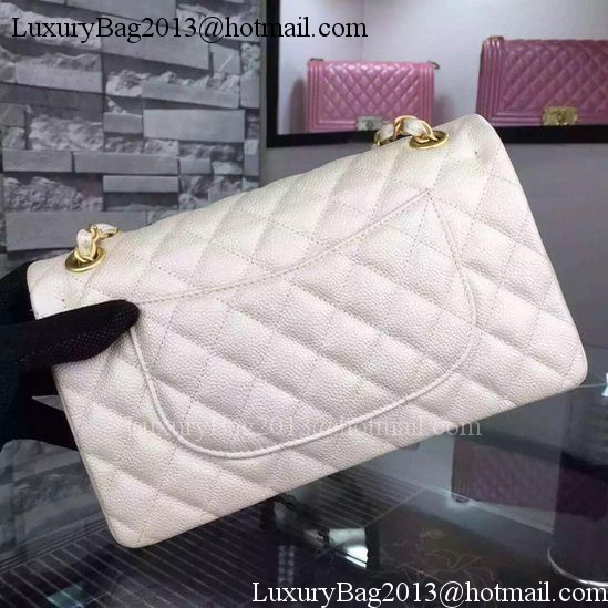 Chanel 2.55 Series Flap Bag OffWhite Cavier Leather A05480 Gold Chanel 2.55 Series Flap Bag OffWhite Cavier Leather A05480 Gold