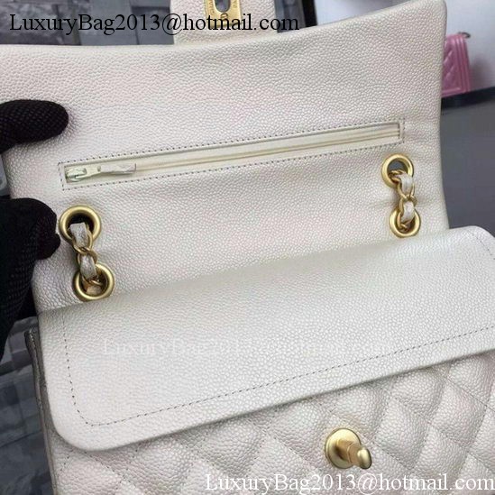 Chanel 2.55 Series Flap Bag OffWhite Cavier Leather A05480 Gold Chanel 2.55 Series Flap Bag OffWhite Cavier Leather A05480 Gold