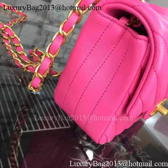 Chanel Classic mini Flap Bag Chevron Sheepskin Leather A68748 Rose Chanel Classic mini Flap Bag Chevron Sheepskin Leather A68748 Rose