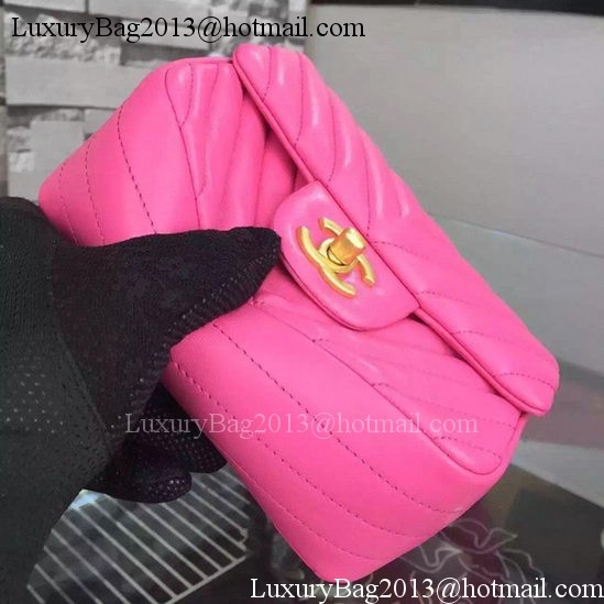 Chanel Classic mini Flap Bag Chevron Sheepskin Leather A68748 Rose Chanel Classic mini Flap Bag Chevron Sheepskin Leather A68748 Rose