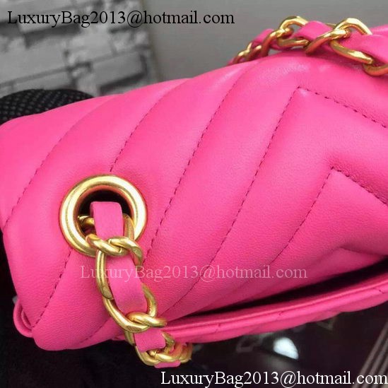 Chanel Classic mini Flap Bag Chevron Sheepskin Leather A68748 Rose Chanel Classic mini Flap Bag Chevron Sheepskin Leather A68748 Rose