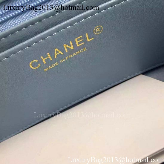 Chanel Classic mini Flap Bag SkyBlue Sheepskin Leather A67350 Gold Chanel Classic mini Flap Bag SkyBlue Sheepskin Leather A67350 Gold