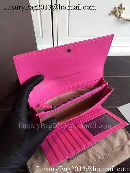 Bottega Veneta Intrecciato Nappa Tri-Flod Wallet BV150507 Rose Bottega Veneta Intrecciato Nappa Tri-Flod Wallet BV150507 Rose