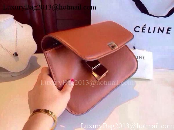 Celine Classic Box Flap Bag Calfskin Leather C2263 Wheat Celine Classic Box Flap Bag Calfskin Leather C2263 Wheat