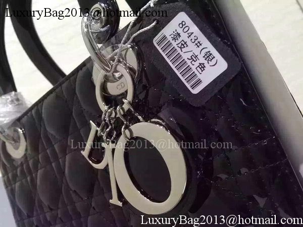 Dior Small Lady Dior Bag Patent Leather CD5502 Black Dior Small Lady Dior Bag Patent Leather CD5502 Black