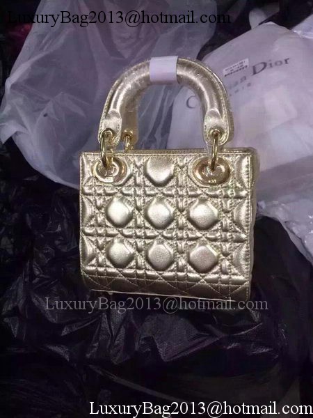 Dior mini Lady Dior Bag Sheepskin Leather CD5500 Gold Dior mini Lady Dior Bag Sheepskin Leather CD5500 Gold