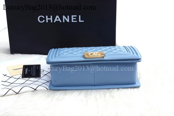 Boy Chanel Flap Shoulder Bag SkyBlue Sheepskin Leather A67086 Gold Boy Chanel Flap Shoulder Bag SkyBlue Sheepskin Leather A67086 Gold