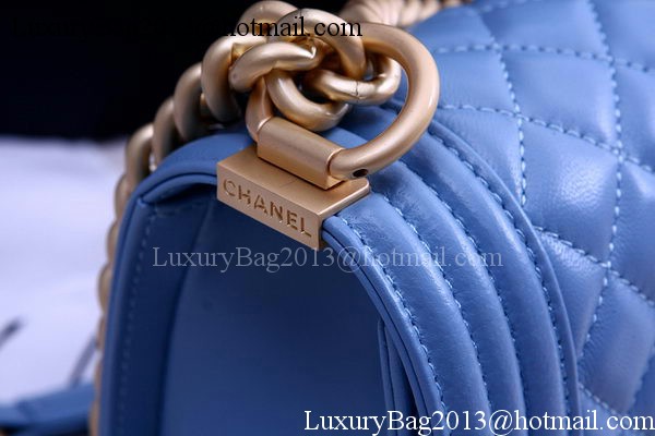 Boy Chanel Flap Shoulder Bag SkyBlue Sheepskin Leather A67086 Gold Boy Chanel Flap Shoulder Bag SkyBlue Sheepskin Leather A67086 Gold