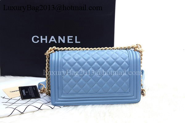 Boy Chanel Flap Shoulder Bag SkyBlue Sheepskin Leather A67086 Gold Boy Chanel Flap Shoulder Bag SkyBlue Sheepskin Leather A67086 Gold