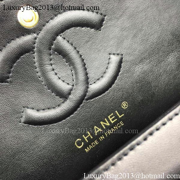 Chanel 2.55 Series Flap Bag Black Lambskin Chevron Leather A5023 Gold Chanel 2.55 Series Flap Bag Black Lambskin Chevron Leather A5023 Gold