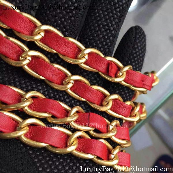 Chanel 2.55 Series Flap Bag Red Lambskin Chevron Leather A5023 Gold Chanel 2.55 Series Flap Bag Red Lambskin Chevron Leather A5023 Gold