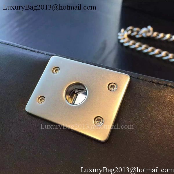 Chanel Boy Flap Shoulder Bag Black Python Leather A66095 Silver Chanel Boy Flap Shoulder Bag Black Python Leather A66095 Silver