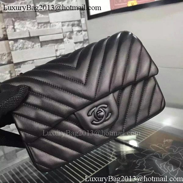 Chanel mini Classic Flap Bag Black Original Sheepskin Chevron Leather CHA5500 Black Chanel mini Classic Flap Bag Black Original Sheepskin Chevron Leather CHA5500 Black