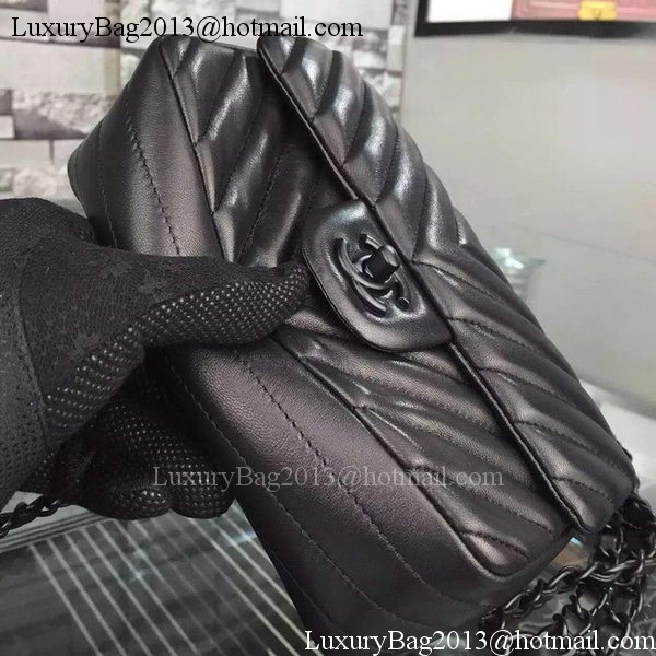 Chanel mini Classic Flap Bag Black Original Sheepskin Chevron Leather CHA5500 Black Chanel mini Classic Flap Bag Black Original Sheepskin Chevron Leather CHA5500 Black