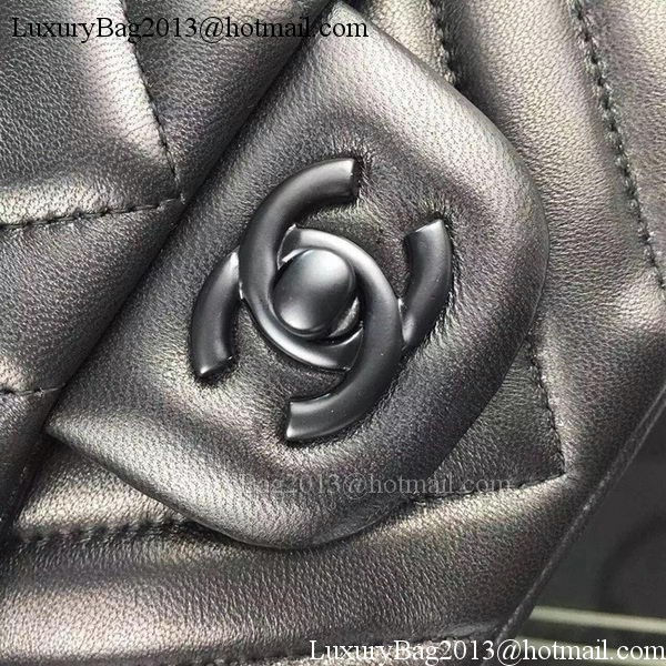 Chanel mini Classic Flap Bag Black Original Sheepskin Chevron Leather CHA5500 Black Chanel mini Classic Flap Bag Black Original Sheepskin Chevron Leather CHA5500 Black