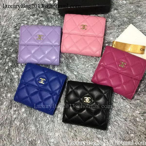 Chanel mini Tri-Fold Wallet Sheepskin Leather A48980 Chanel mini Tri-Fold Wallet Sheepskin Leather A48980